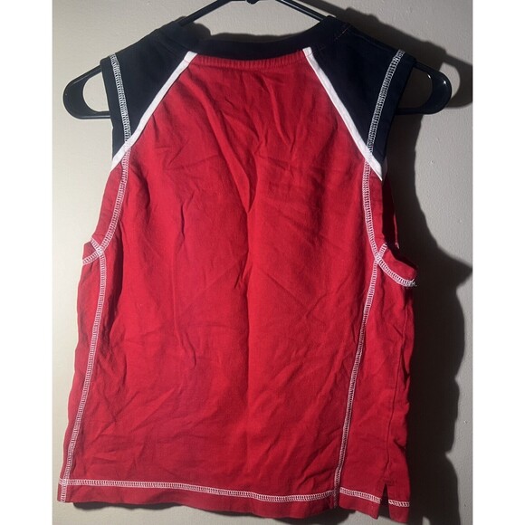Stitches Athletic Shirt Cincinnati Reds Youth Medium Red Sleeveless - Picture 3 of 3